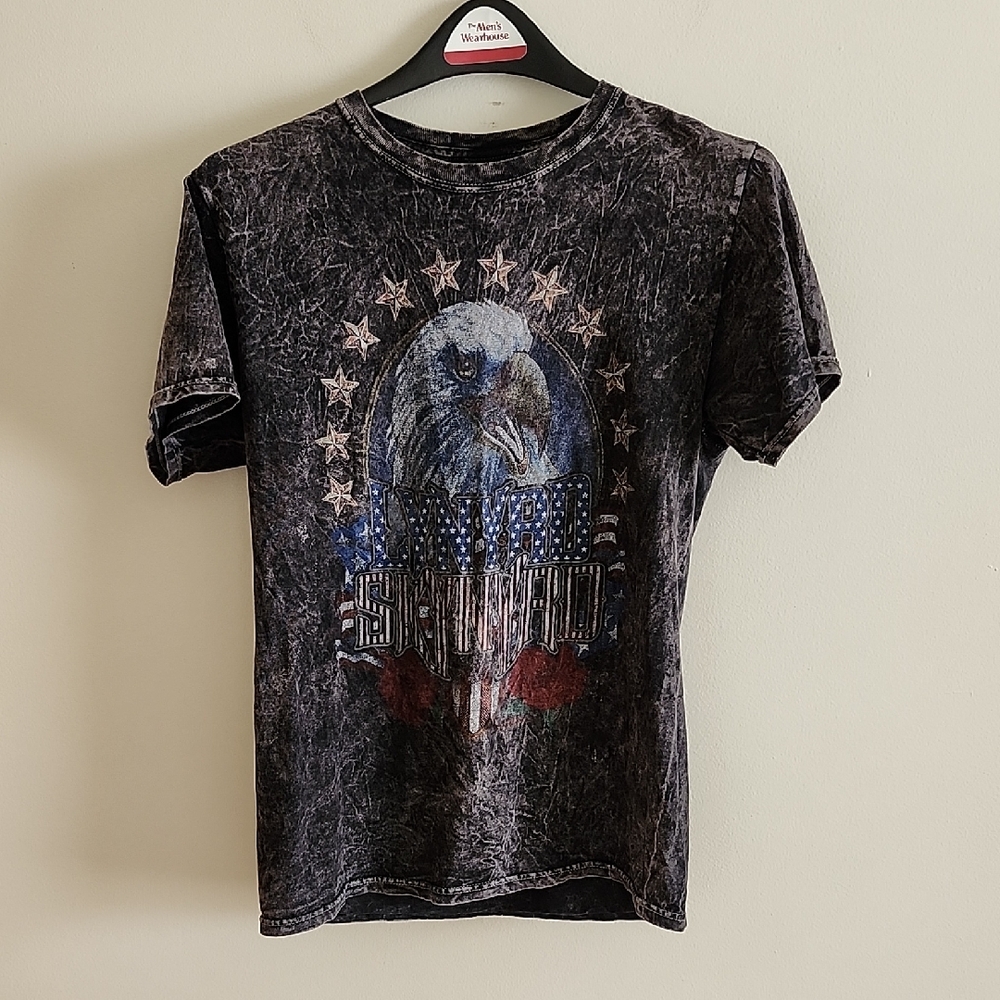 Lynyrd Skynyrd Graphic Crewneck Tee Eagle T-Shirt - Grunge Black XS